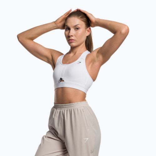 Biustonosz treningowy Gymshark Pulse Sports white