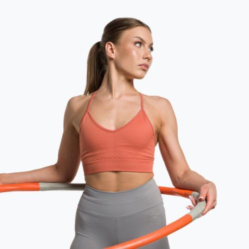 Biustonosz treningowy Gymshark Studio Sports earth orange