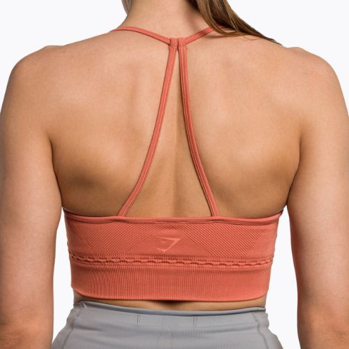 Biustonosz treningowy Gymshark Studio Sports earth orange