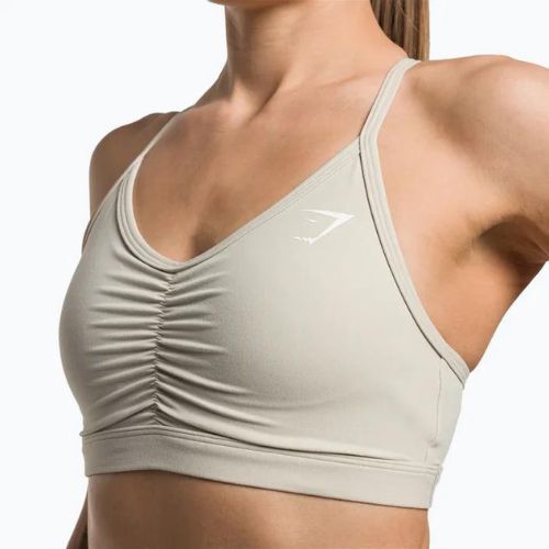 Biustonosz treningowy Gymshark Ruched Training Sports grey