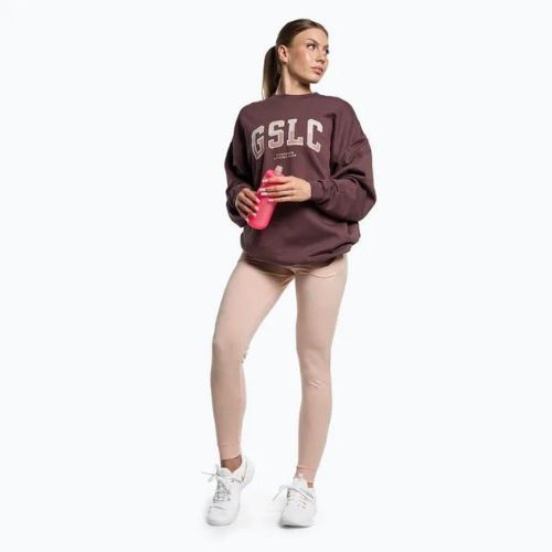 Bluza treningowa damska Gymshark Gfx Gslc Oversized brown