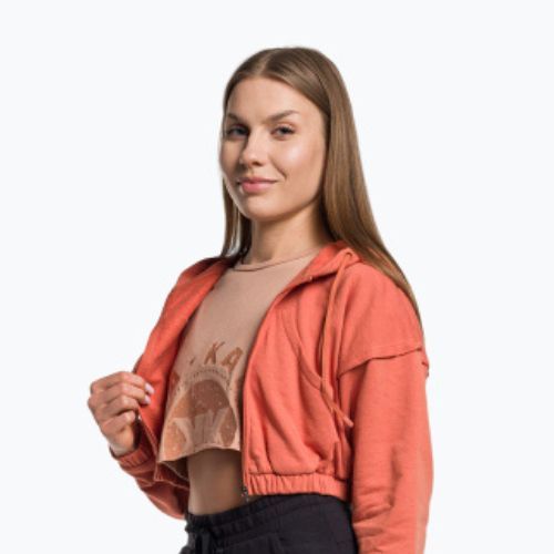 Bluza treningowa damska Gymshark KK Twins Zip Up Crop orange