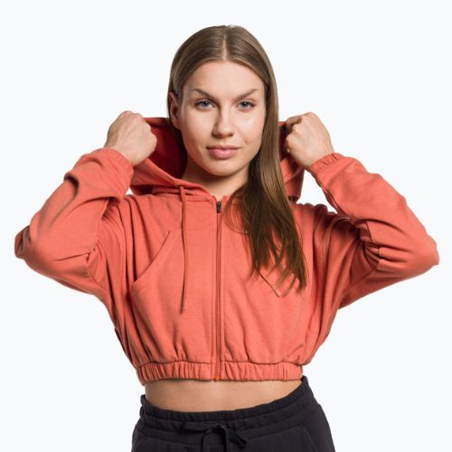 Bluza treningowa damska Gymshark KK Twins Zip Up Crop orange