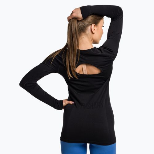 Longsleeve treningowy damski Gymshark Flex Top black