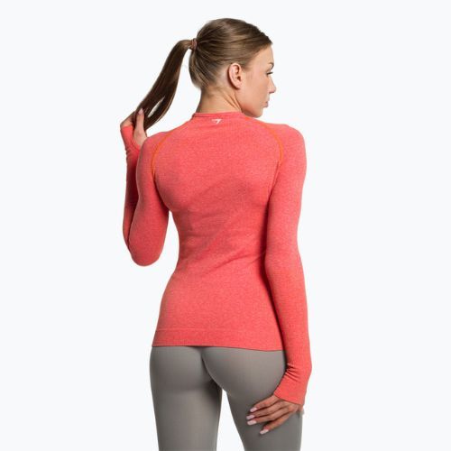 Longsleeve treningowy damski Gymshark Vital Seamless Top red/orange/white