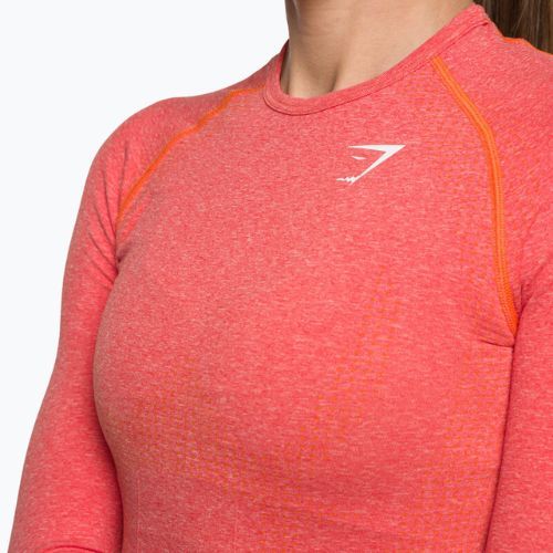 Longsleeve treningowy damski Gymshark Vital Seamless Top red/orange/white