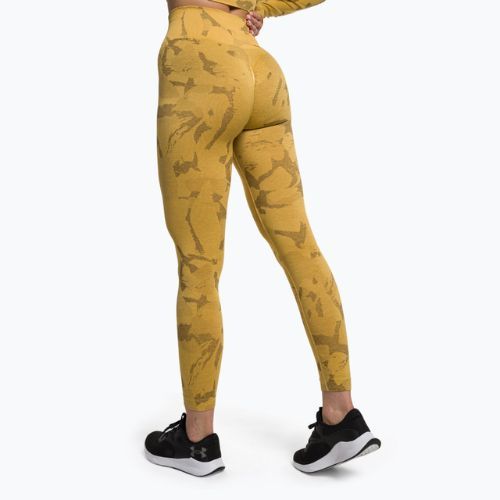 Legginsy treningowe damskie Gymshark Adapt Camo Savanna Seamless yellow/white