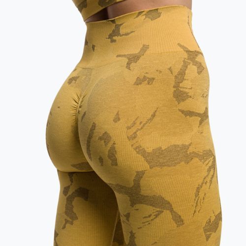 Legginsy treningowe damskie Gymshark Adapt Camo Savanna Seamless yellow/white