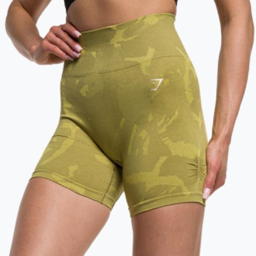 Spodenki treningowe damskie Gymshark Adapt Camo Savanna Seamless green