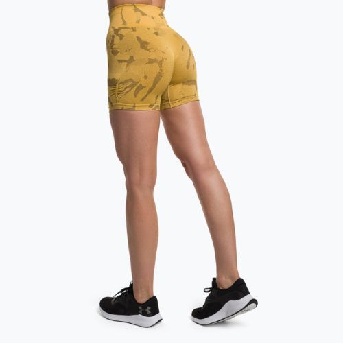 Spodenki treningowe damskie Gymshark Adapt Camo Savanna Seamless indian yellow