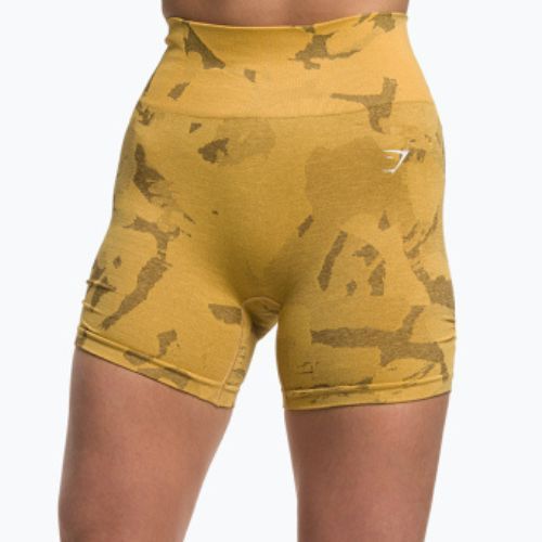 Spodenki treningowe damskie Gymshark Adapt Camo Savanna Seamless indian yellow