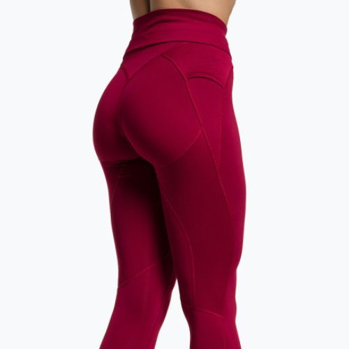 Legginsy treningowe damskie Gymshark Pulse burgundy red