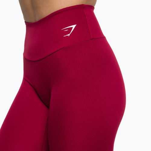 Legginsy treningowe damskie Gymshark Training Full Lenght burgundy/white