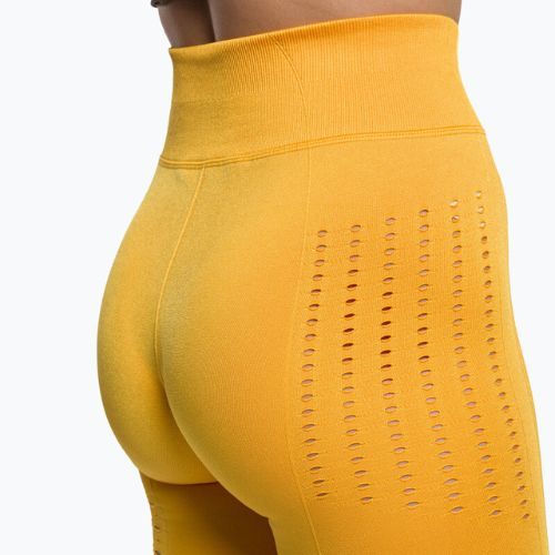 Spodenki treningowe damskie Gymshark Flawless Shine Seamless saffron/yellow