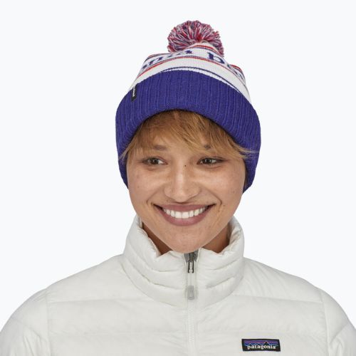 Czapka zimowa Patagonia Powder Town Beanie park stripe/viking blue