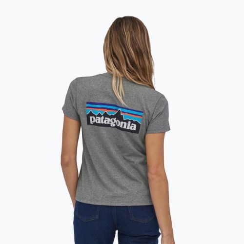 Koszulka damska Patagonia P-6 Logo Responsibili-Tee gravel heather