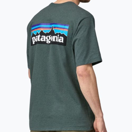 Koszulka męska Patagonia P-6 Logo Responsibili-Tee nouveau green