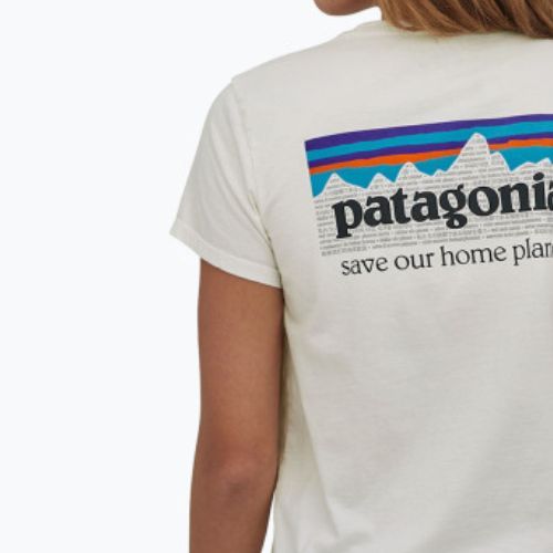 Koszulka trekkingowa damska Patagonia P-6 Mission Organic birch white