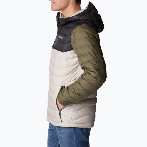 Kurtka męska Columbia Powder Lite Hooded dark stone/shark/stone green