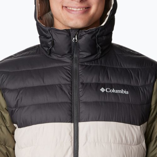 Kurtka męska Columbia Powder Lite Hooded dark stone/shark/stone green