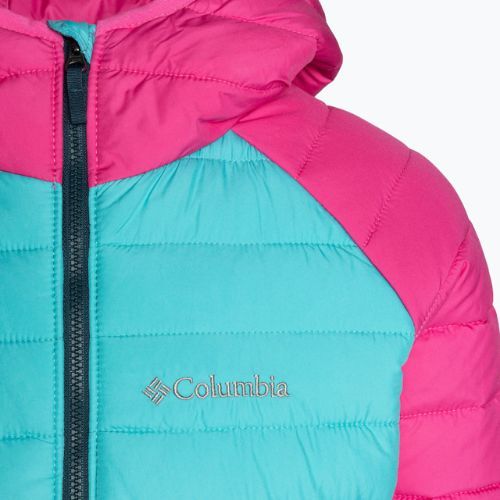 Kurtka dziecięca Columbia Powder Lite Hooded geyser/pink ice