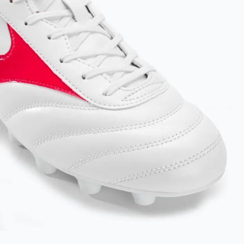 Buty piłkarskie męskie Mizuno Morelia II Club MD white/flery coral2/bolt2