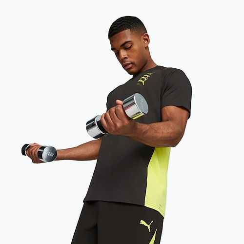 Koszulka męska PUMA Fit Triblend Ultrabreathe puma black/yellow burst