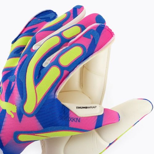 Rękawice bramkarskie PUMA Ultra Ultimate Energy Hybrid ultra blue/yellow alert/luminous pink
