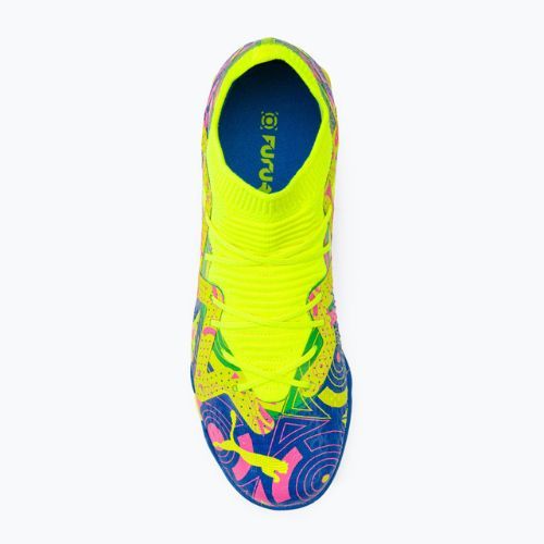 Buty piłkarskie dziecięce PUMA Future Match Energy IT + Mid ultra blue/yellow alert/luminous pink