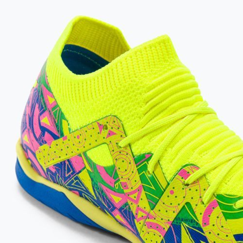 Buty piłkarskie dziecięce PUMA Future Match Energy IT + Mid ultra blue/yellow alert/luminous pink
