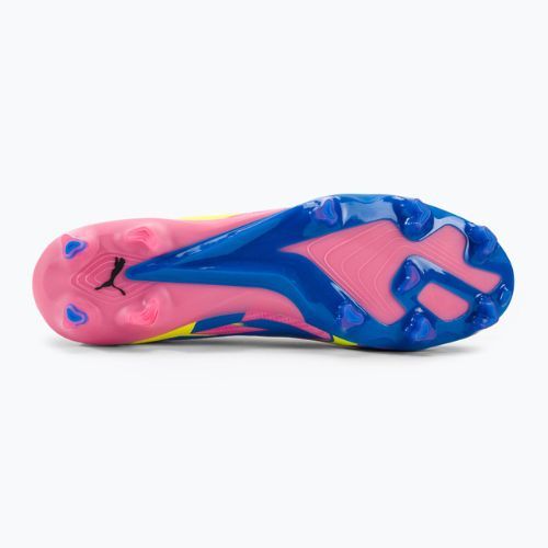 Buty piłkarskie męskie PUMA Ultra Ultimate Energy FG/AG luminous pink/ultra blue/yellow alert