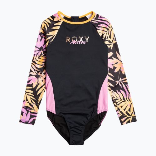 Strój kąpielowy jednoczęściowy dziecięcy ROXY Active Joy antracite zebra jungle girl