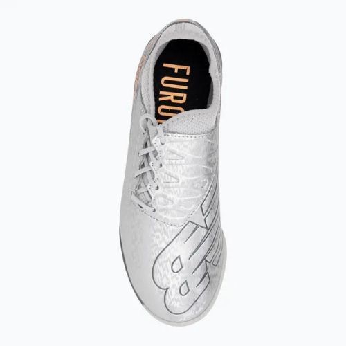 Buty piłkarskie dziecięce New Balance Furon v7 Dispatch JNR TF silver