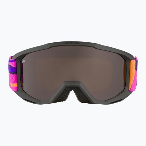 Gogle narciarskie dziecięce Alpina Piney black/ pink matt/ orange