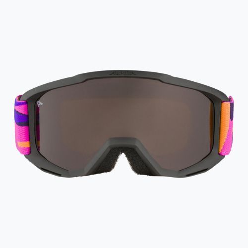 Gogle narciarskie dziecięce Alpina Piney black/pink matt/orange