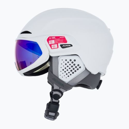 Kask narciarski Alpina Alto Q-Lite white matt/blue revo