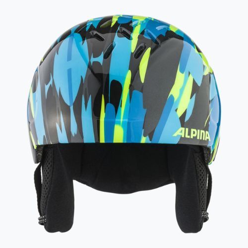 Kask narciarski dziecięcy Alpina Pizi neon blue/green gloss