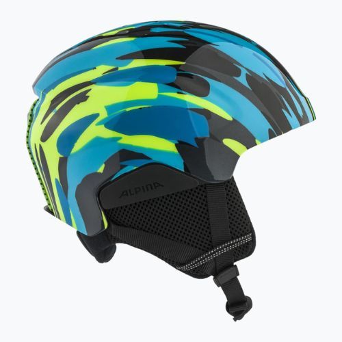 Kask narciarski dziecięcy Alpina Pizi neon blue/green gloss