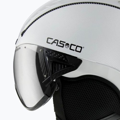 Kask narciarski CASCO SP-2 Photomatic Visor structured white glossy