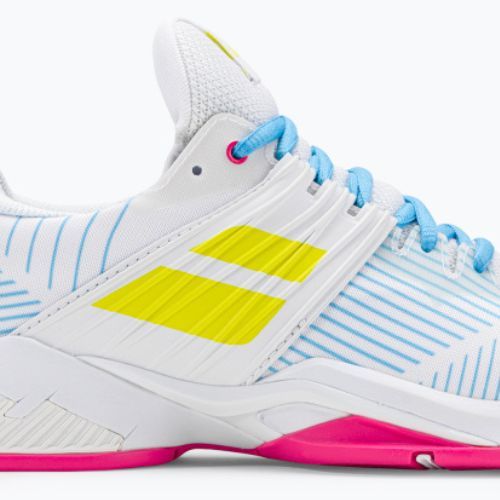 Buty do tenisa damskie Babolat 21 Propulse Fury AC W white/sulphur spring