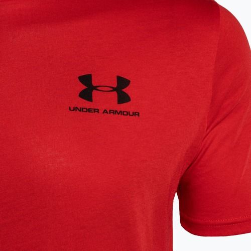 Koszulka męska Under Armour Sportstyle Left Chest red/black