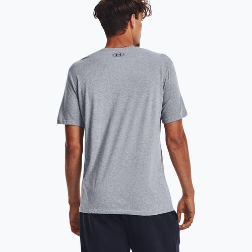Koszulka męska Under Armour Big Logo Fill steel light heather/black/royal