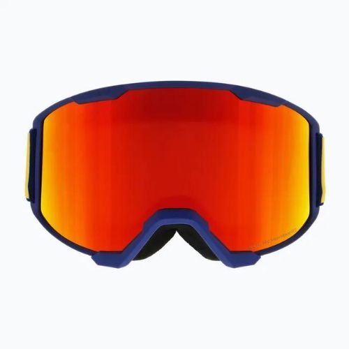 Gogle narciarskie Red Bull SPECT Solo matt dark blue/brown with red mirror