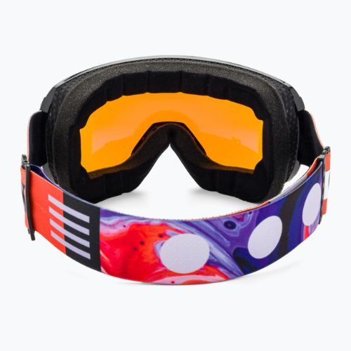 Gogle narciarskie UVEX Downhill 2100 CV black shiny/mirror scarlet/colorvision orange