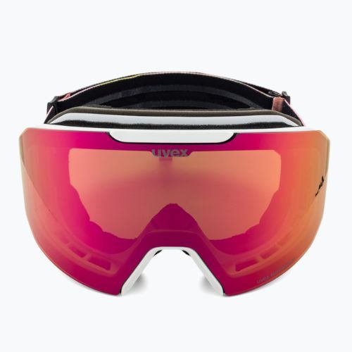 Gogle narciarskie UVEX Evidnt Attract WE CV white matt/mirror rose/contrastview green/clear