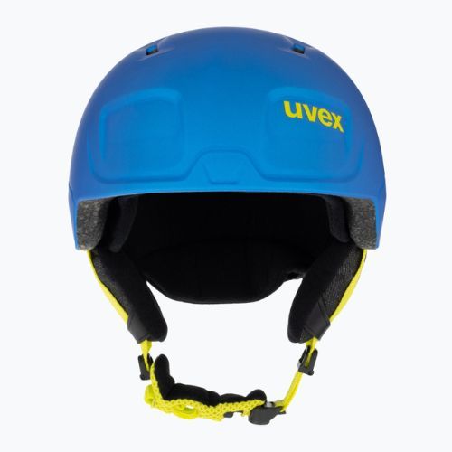 Kask narciarski dziecięcy UVEX Manic Pro blue/lime mat