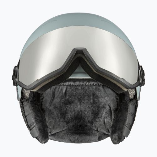 Kask narciarski UVEX Wanted Visor glacier/rhino matt/mirror silver smoke