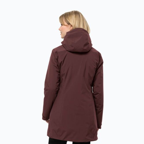 Kurtka zimowa damska Jack Wolfskin Heidelstein Ins dark maroon