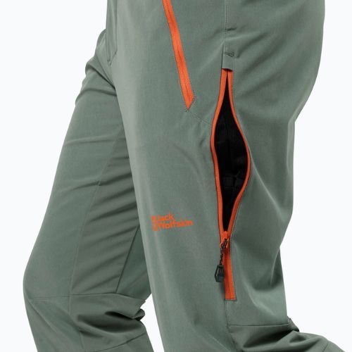 Spodnie softshell męskie Jack Wolfskin Alpspitze Tour hedge green