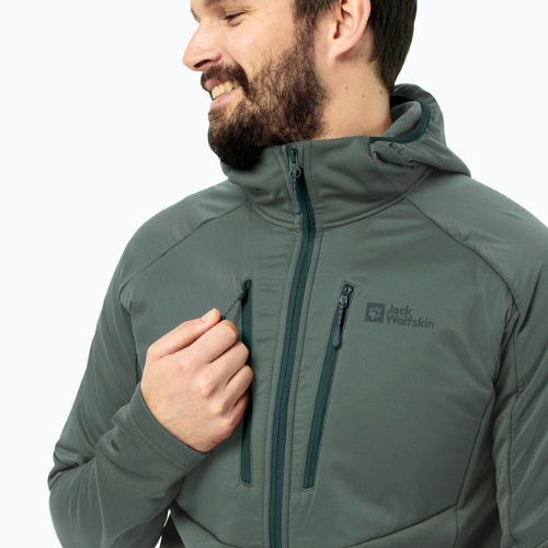 Kurtka hybrydowa męska Jack Wolfskin Alpgrat Pro Ins Fz hedge green